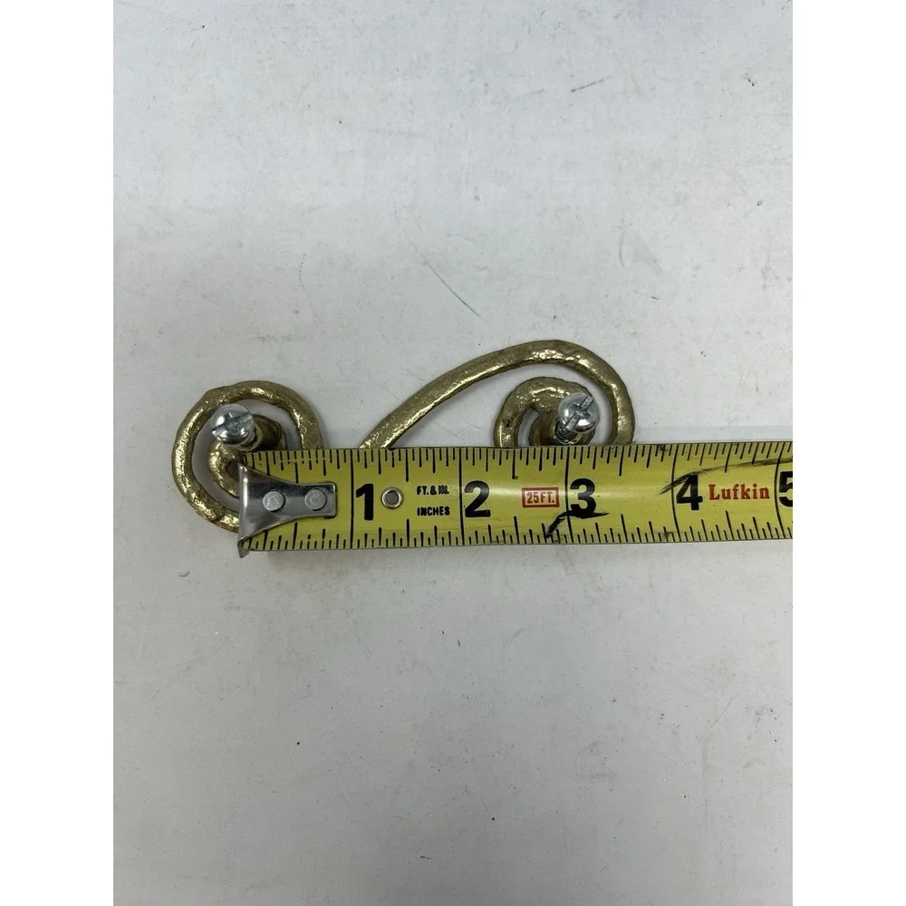 Brass Spiral Scroll‎ Cabinet Knobs Pulls Handles Hardware Brutalist Set of 11